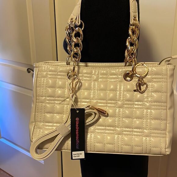 NWT Women's Love Washed Faux Leather Tote Bag - Picture 2 of 8